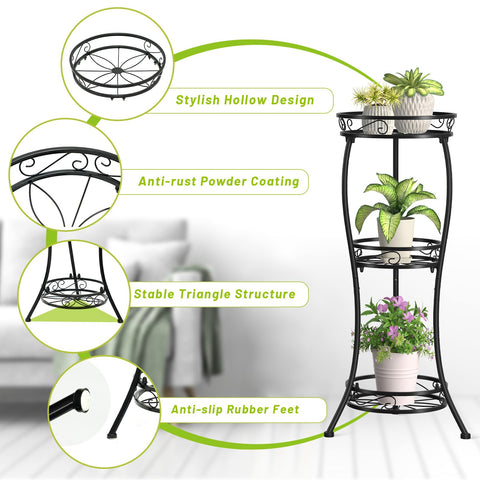 KMOTASUO rustproof iron frame keeps plants upright despite accidental bumps.