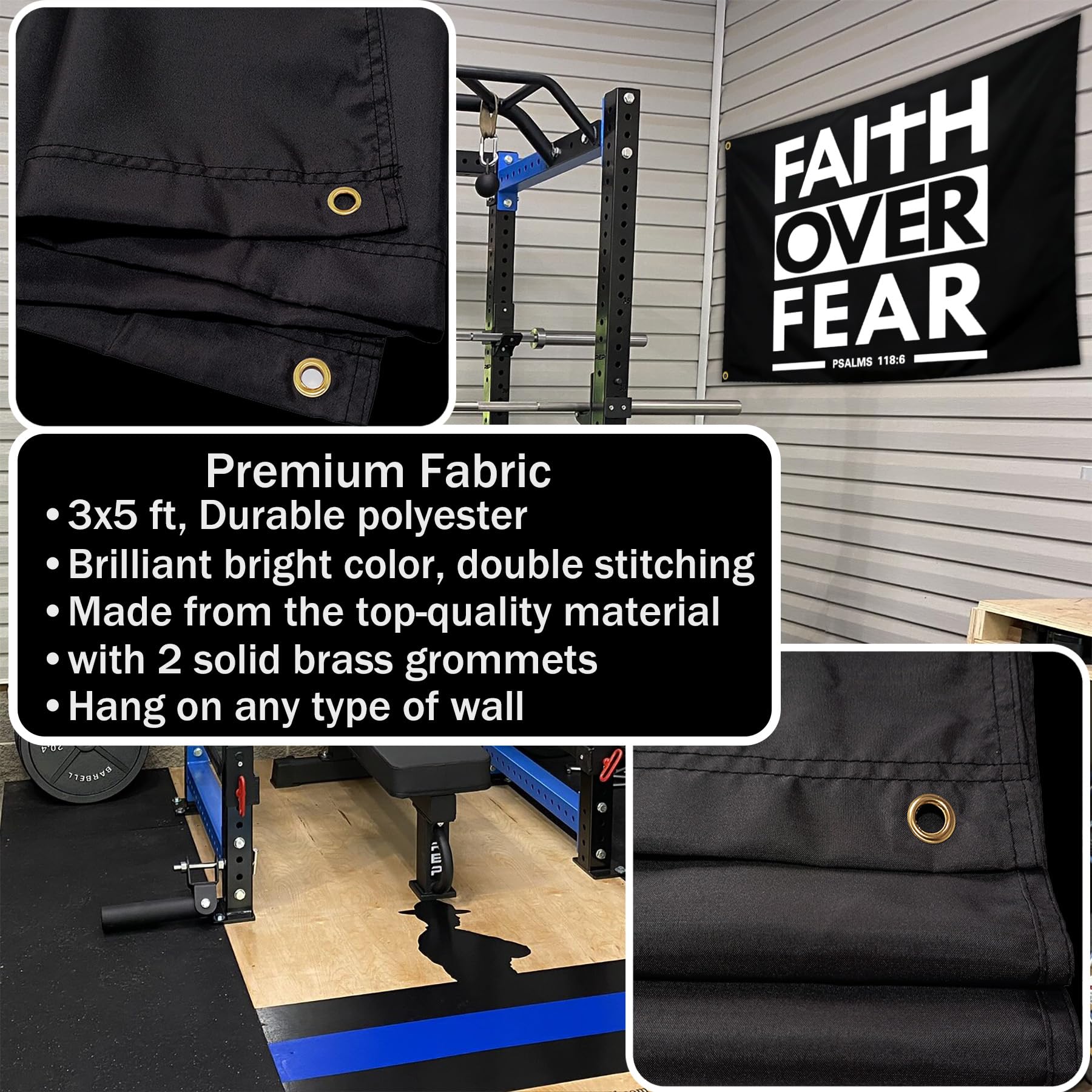 Kmxzint Brass grommets flag for easy hanging and secure mounting