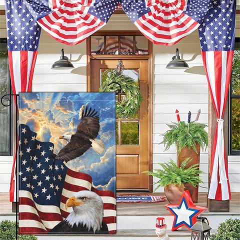Kmxzint Fourth of July flag double-sided visibility