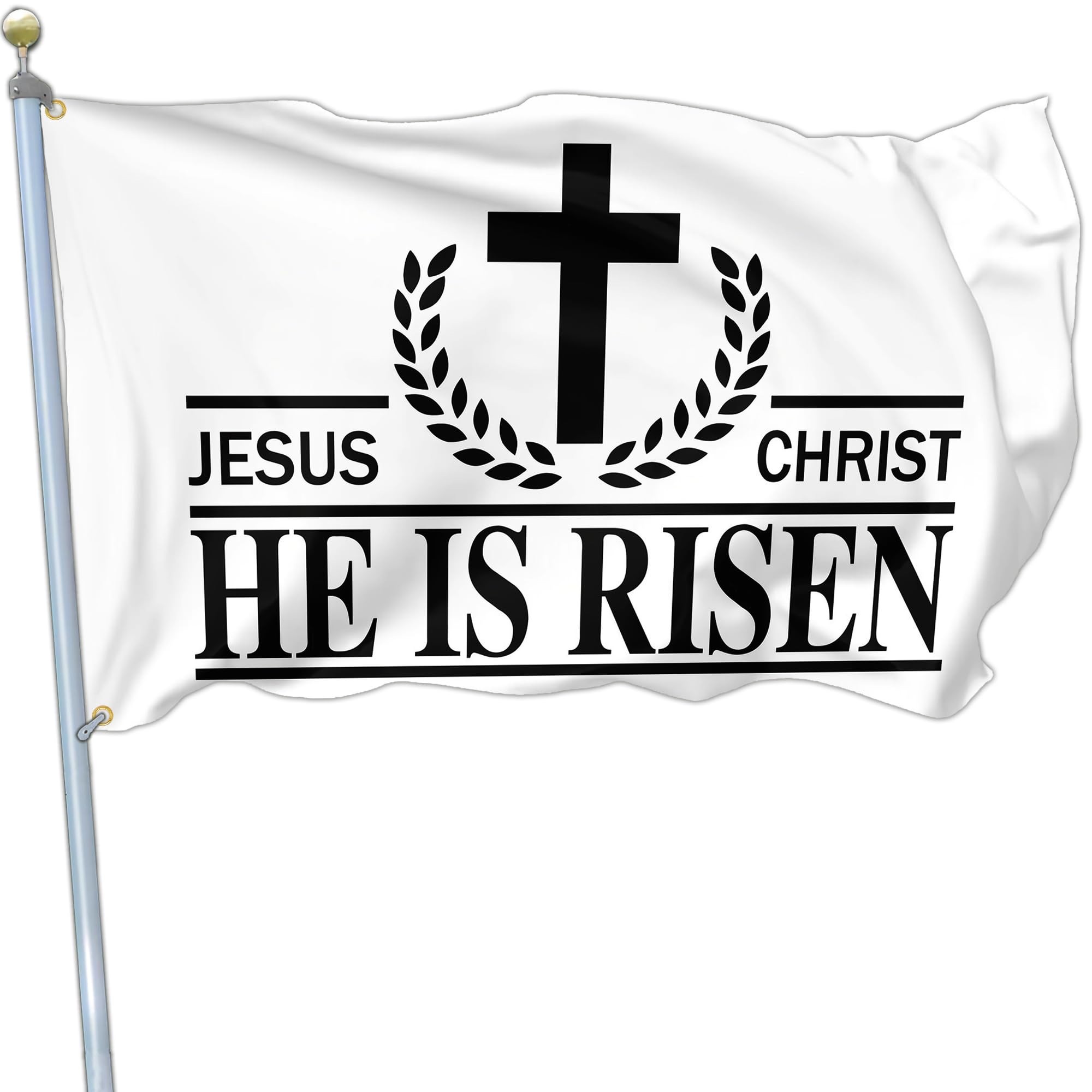 Kmxzint flag for front yard display with risen Christ design and outdoor durability
