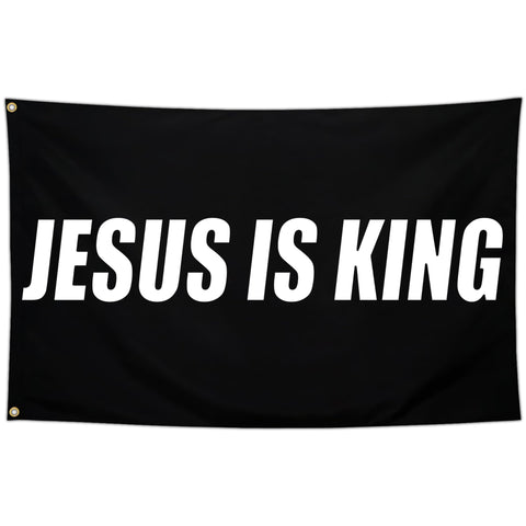 Kmxzint Jesus is King flag double-sided for outdoor display