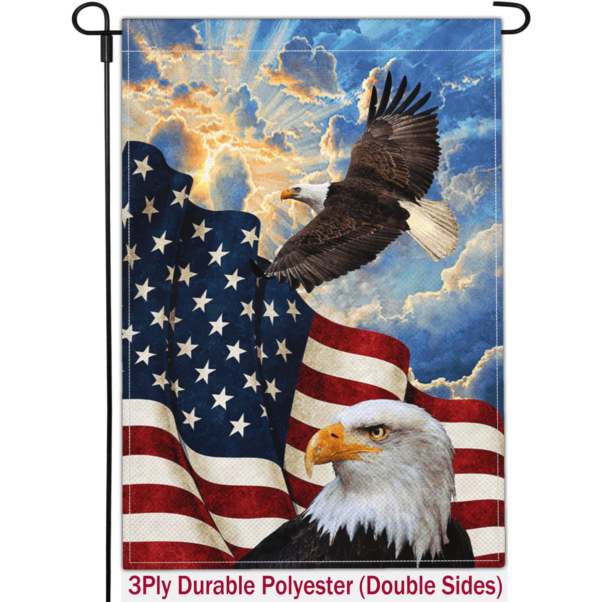 Kmxzint Memorial Day eagle flag for outdoor display