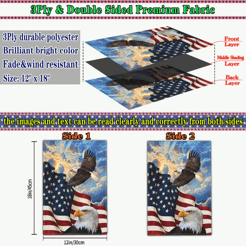 Kmxzint patriotic garden flag for porch or yard