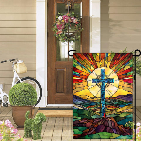 KNAPAL compact 12x18 yard flag enhances outdoor decor easily