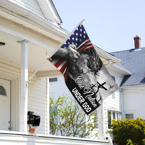 KNAPAL flag hanging on a pole outdoors for yard display
