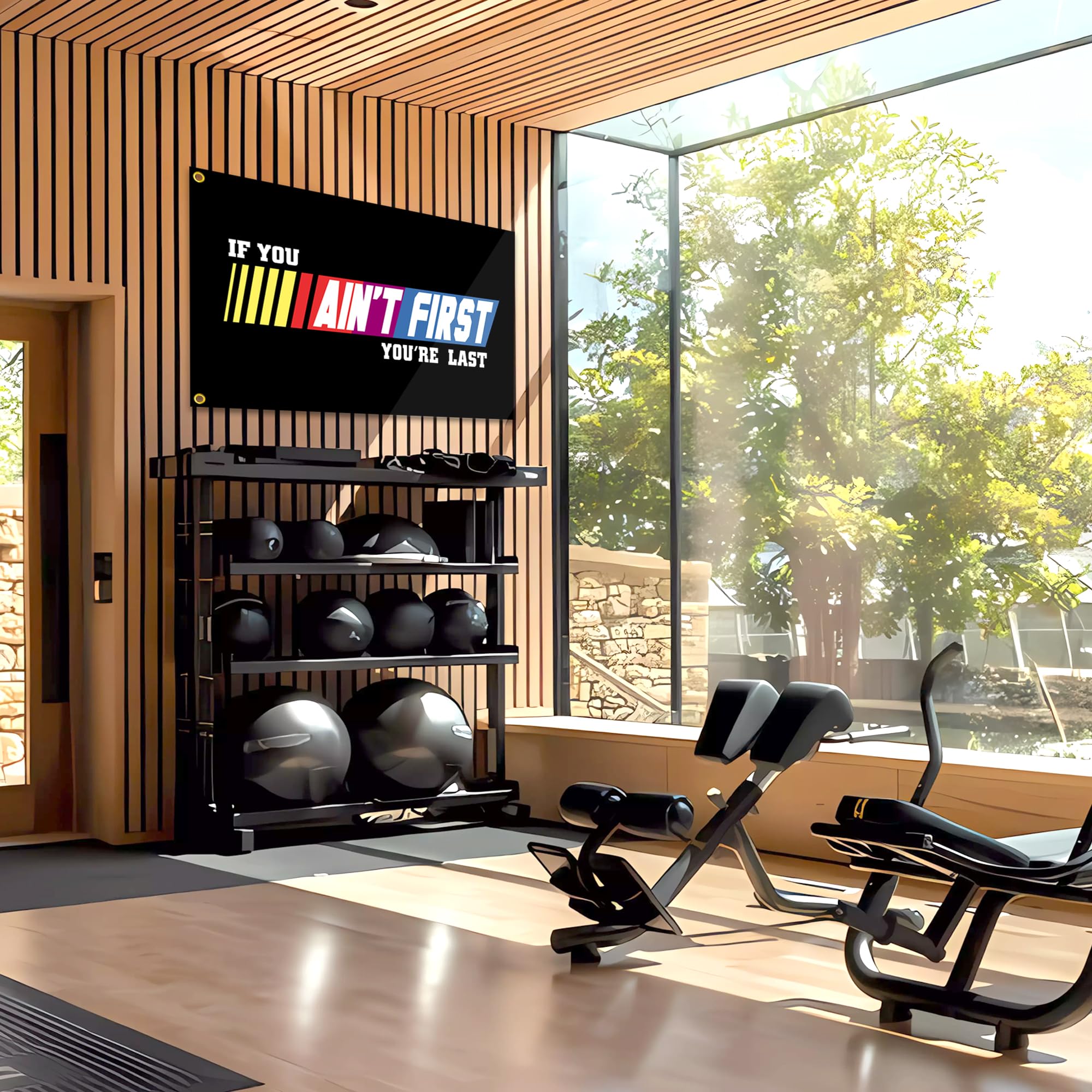 KNAPAL Gym wall flag, inspiring banner, energize workouts and study sessions.