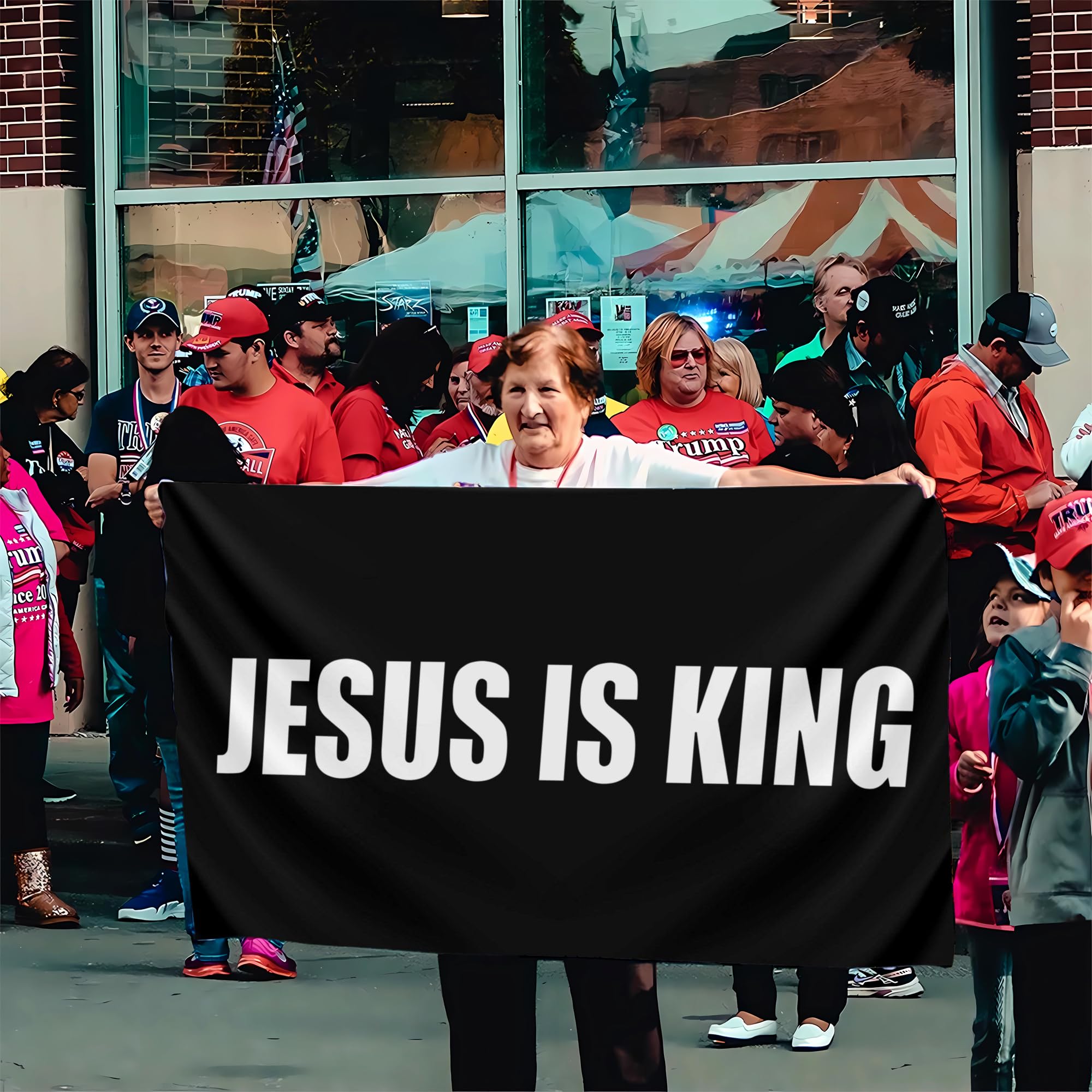 KNAPAL jesus is king flag makes a meaningful gift