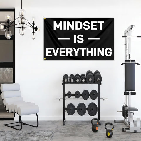 KNAPAL Mindset living room flag decor inspires guests with a positive vibe