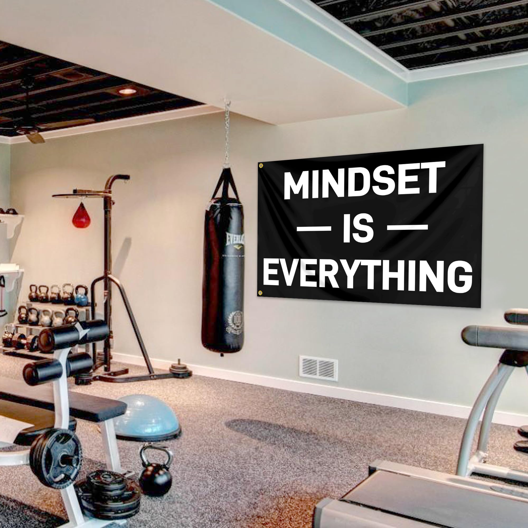 KNAPAL Mindset office wall flag keeps goals in sight during long workdays