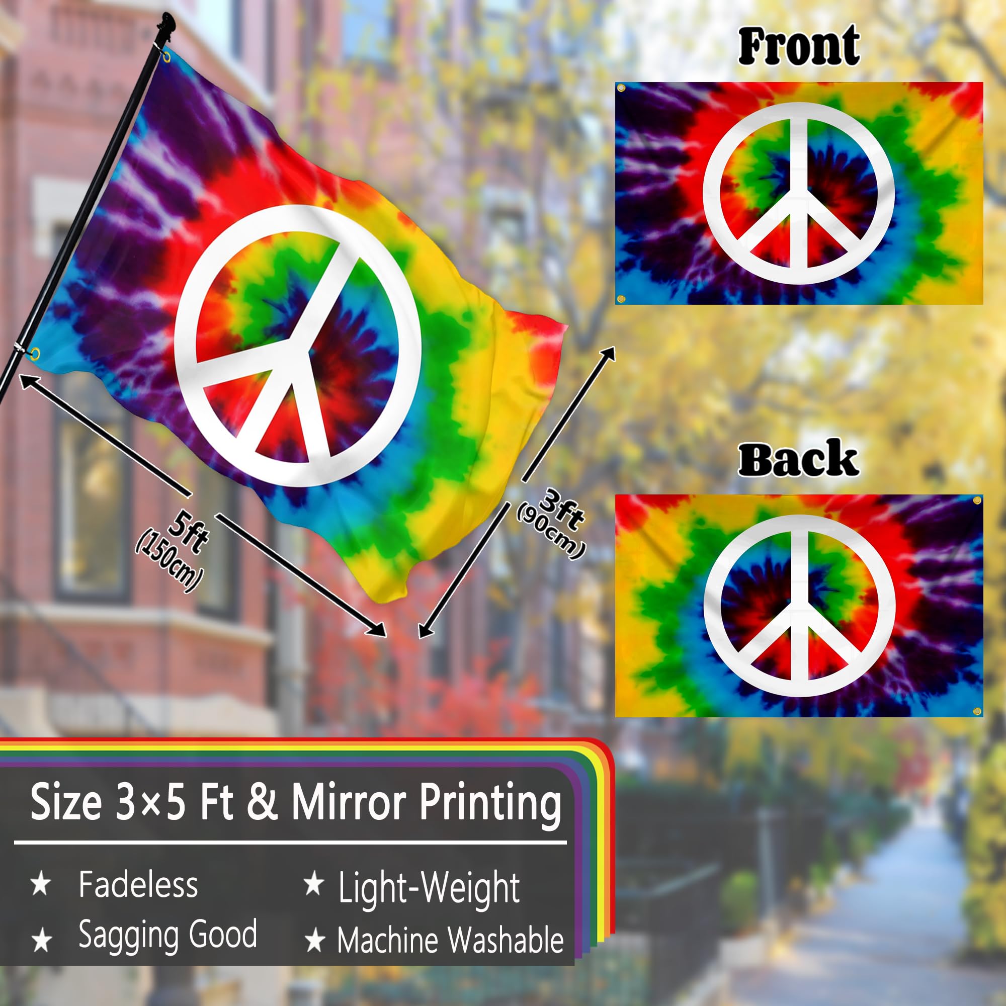 KNAPAL Outdoor flag easy mounting on porch or garden.