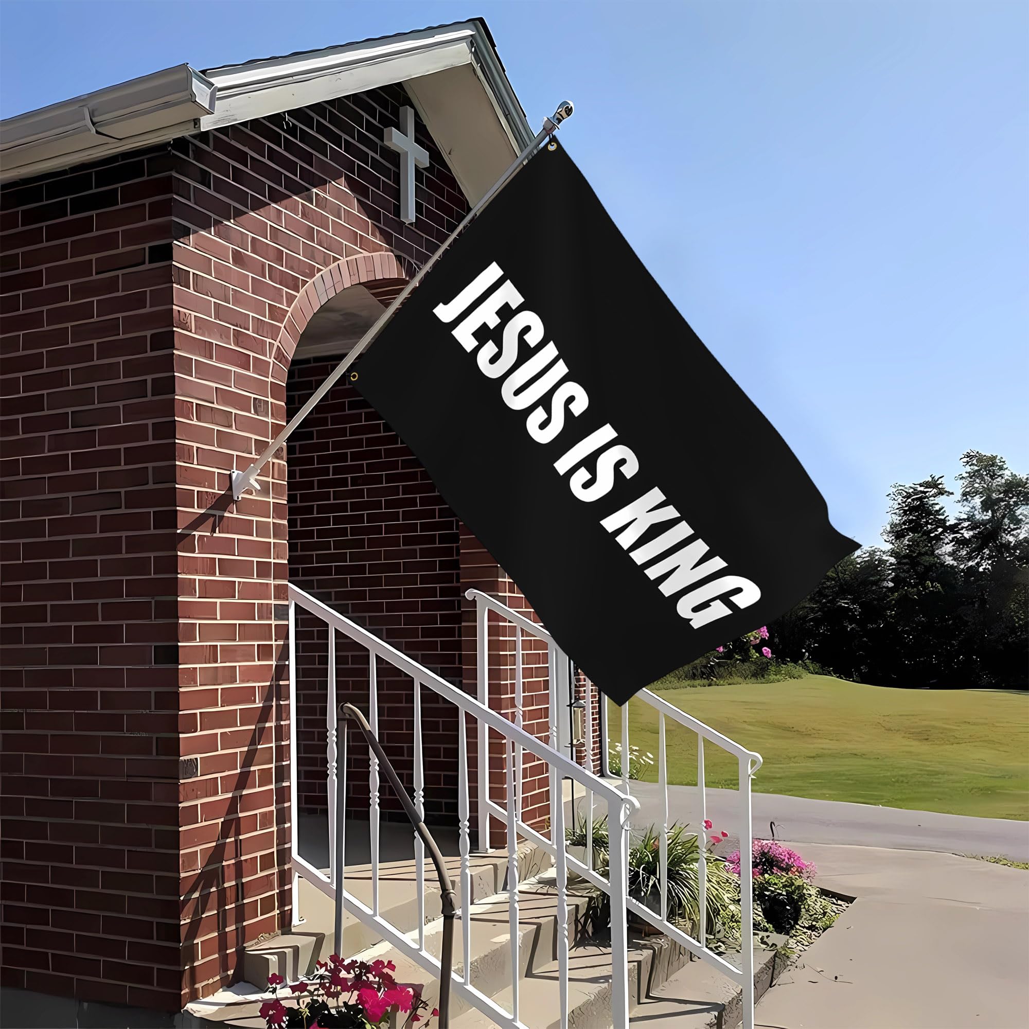 KNAPAL patriotic faith flag suitable for outdoor decor