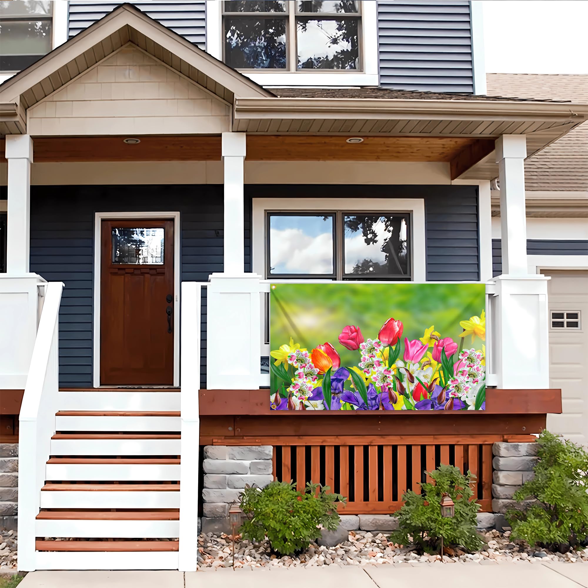 KNAPAL polyester flag material for durable, weather-ready spring decor.