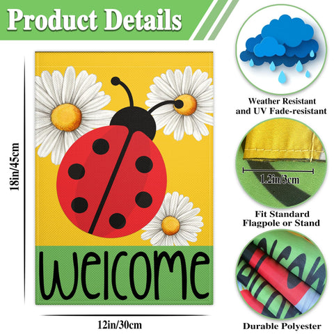 KNAPAL Spring Daisy flag for wall or pole display