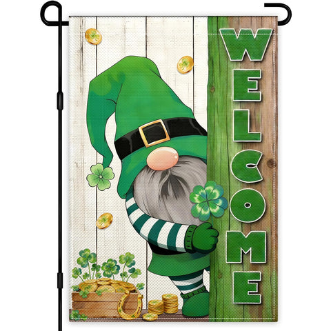 KNAPAL St Patrick's Day flag outdoor 12x18 for welcoming guests