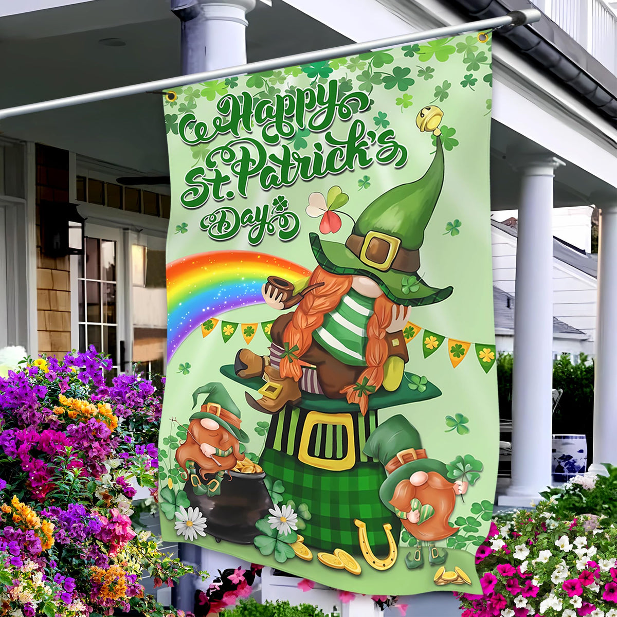 KNAPAL St Patrick's Day flag outdoor 3x5 with weather-resistant display.