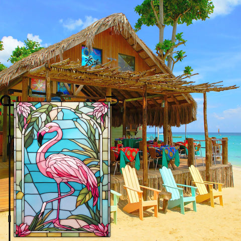 KNAPAL Hawaii tropical design flag perfect for spring and summer yard decor.