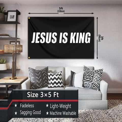 KNAPAL US christian flag ideal for wall or yard display