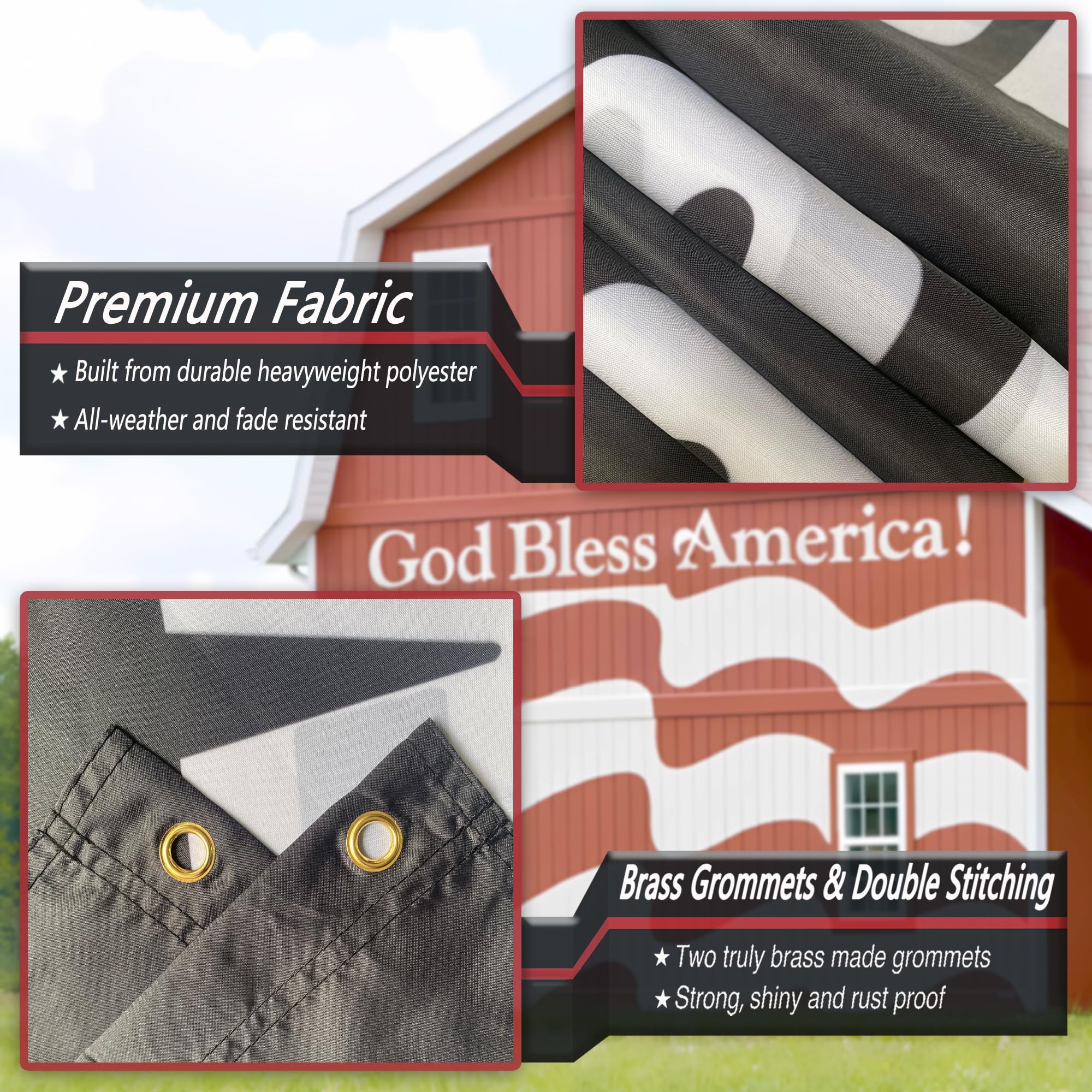 KNAPAL waterproof and UV coated flag withstands weather