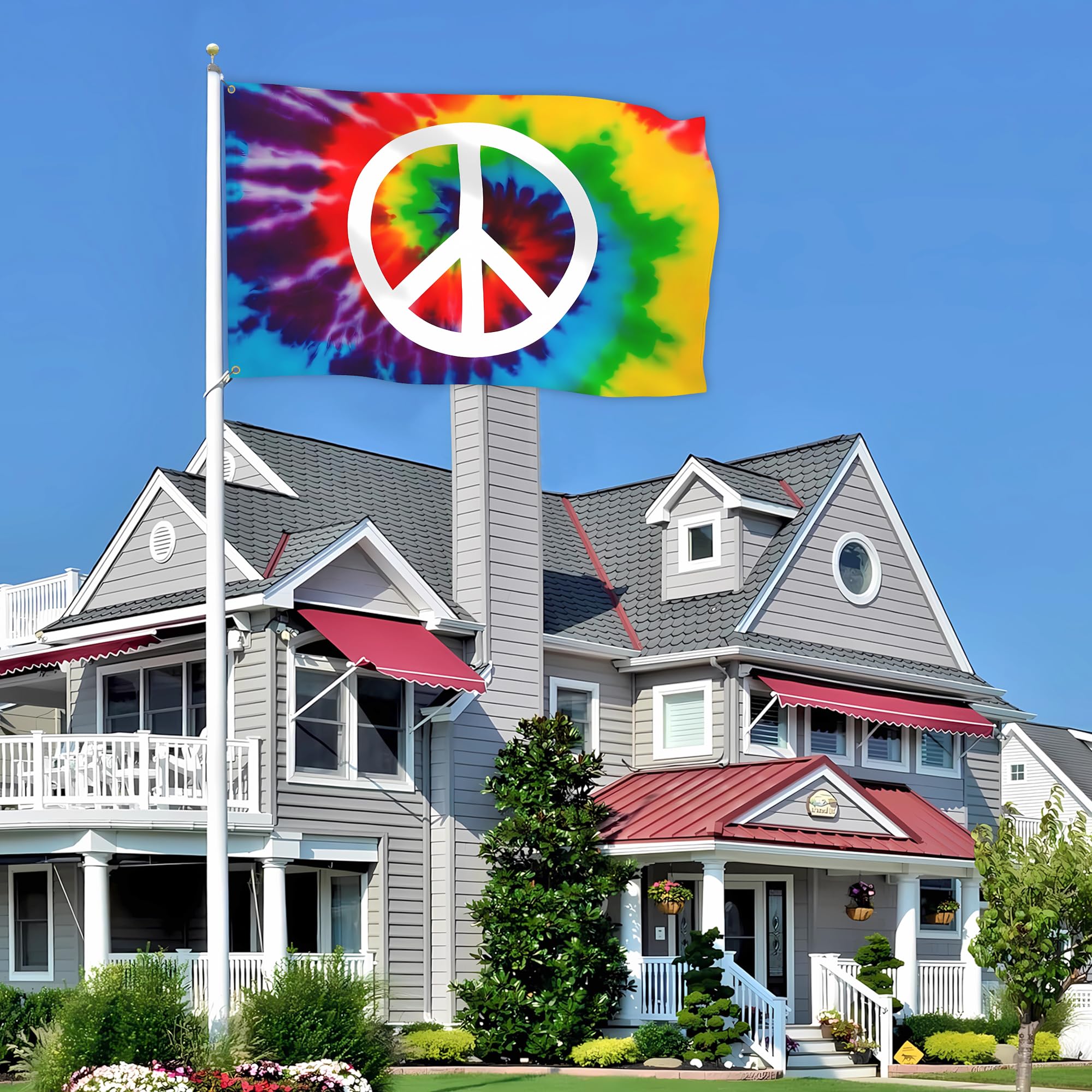 KNAPAL World Peace Banner double-sided for prominent display from any angle.