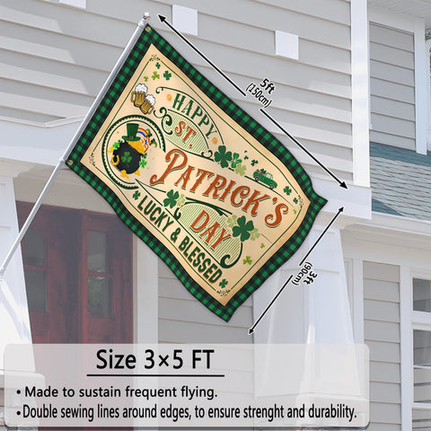 KNAPAL garden banner for patio or porch adds festive charm to St Patrick's Day.