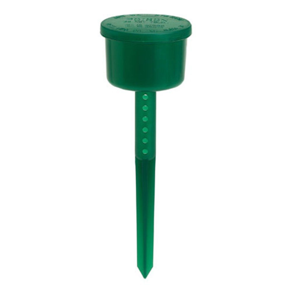 Kness Green Ants-No-More bait station outdoors, protects bait from weather while targeting ants