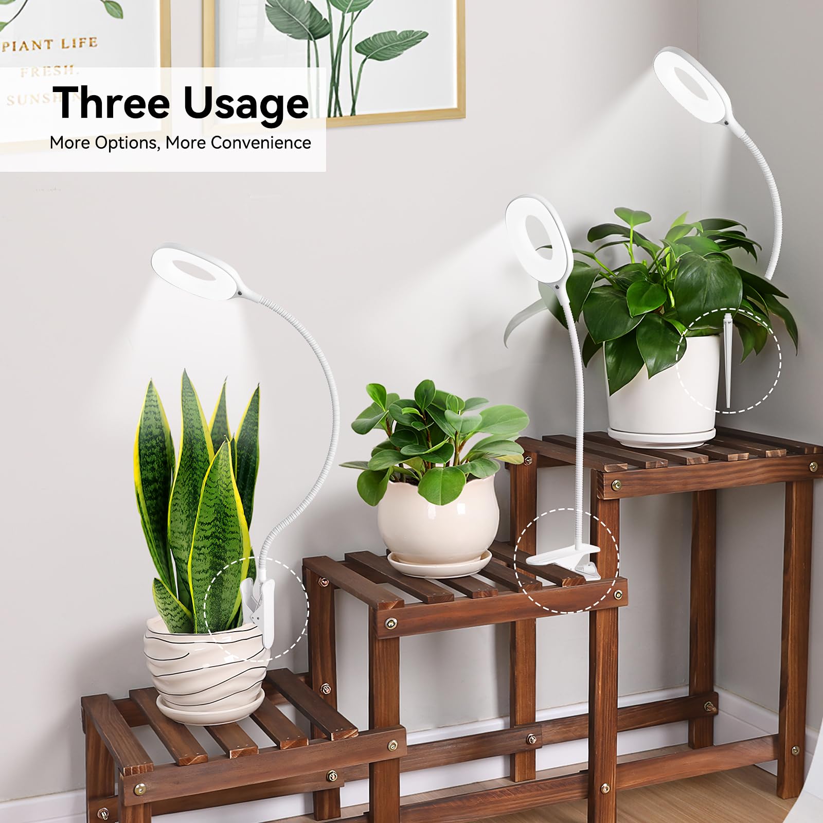 KNHUOS desktop indoor garden setup on a shelf or desk