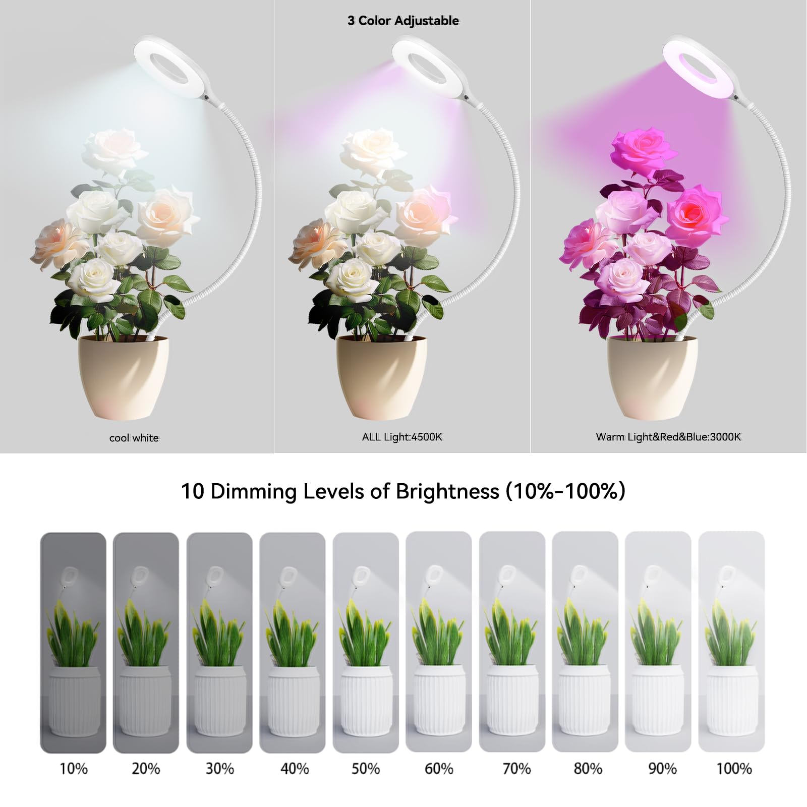 KNHUOS flexible installation options fit shelves or soil placement