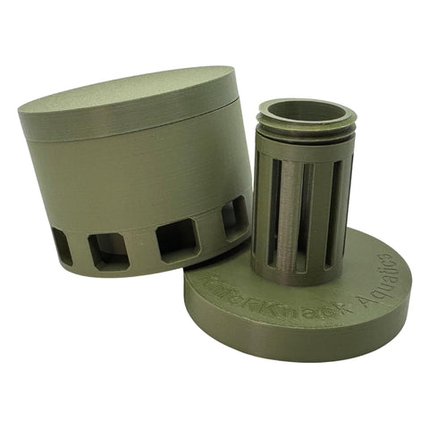 KnickKnack Aquatics Snail Trap in-tank setup protects live plants.