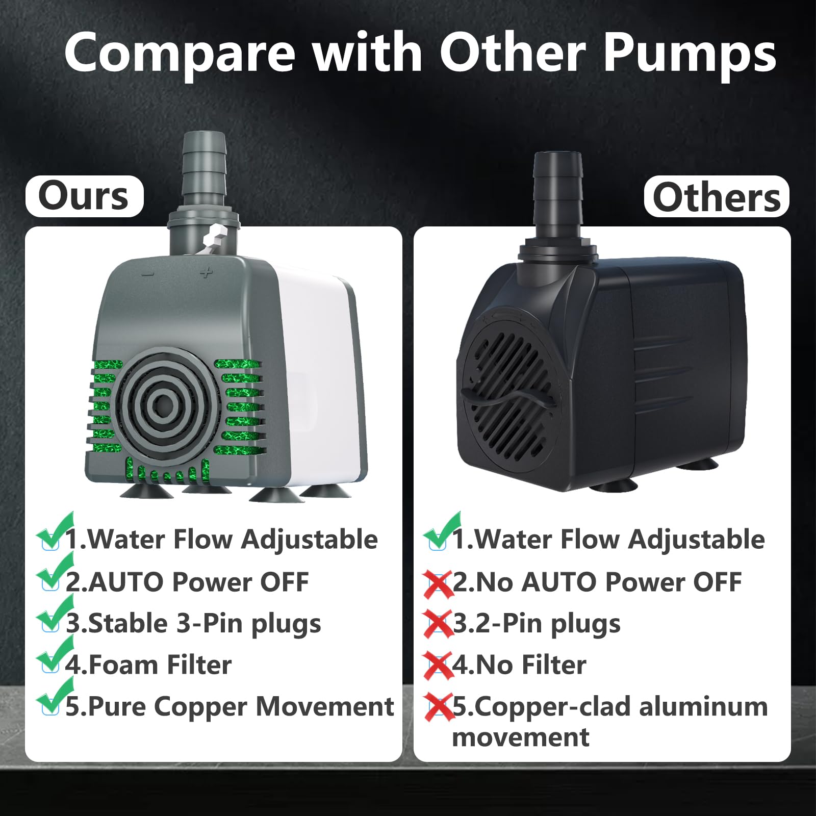 Knifel submersible pump detachable body for easy cleaning.