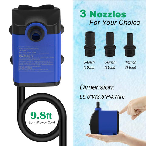 Knifel submersible pump installed in a fountain for gentle movement