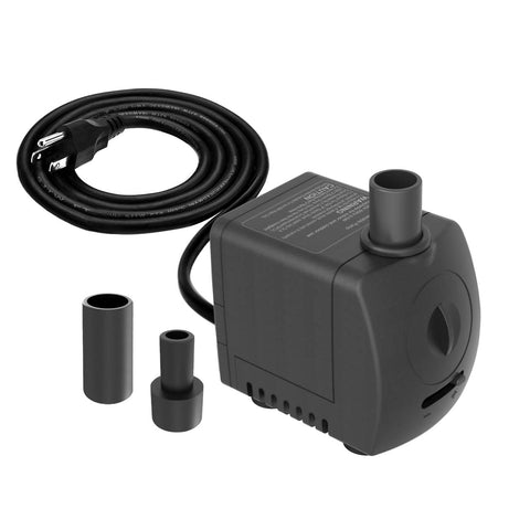 Knifel submersible pump 150GPH with flow control for precise fountain circulation.
