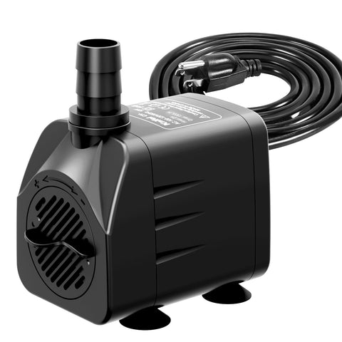 Knifel submersible pump front view shows compact, quiet performance for fountains.