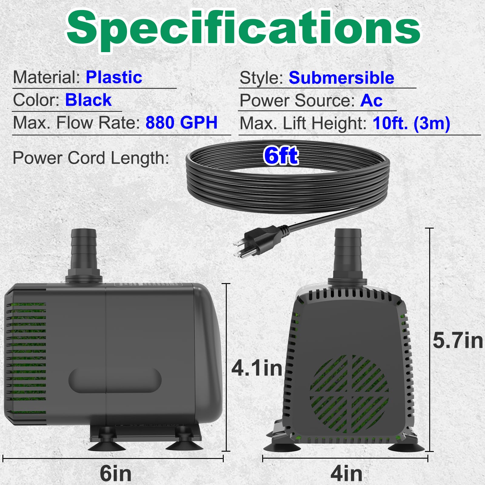 Knifel submersible pump is detachable for easy cleaning.