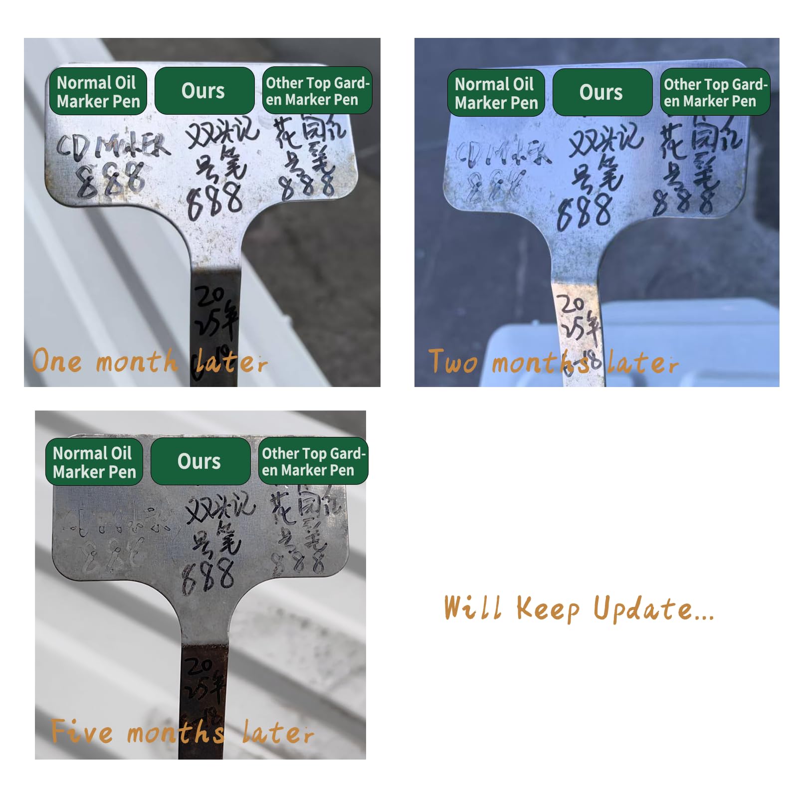 KNLLFolan garden marker writes on glass for quick-dry, clear labeling
