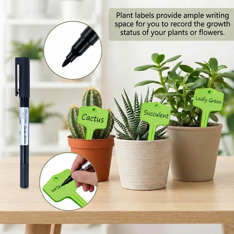 KNLLFolan garden marker writes on plastic for weather-resistant garden labeling
