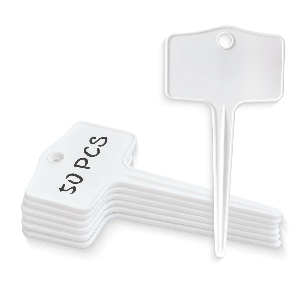KNLLFolan plant labels white 12x6.5 cm for durable waterproof labeling in pots.