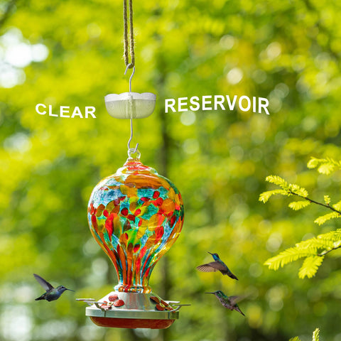 Knowone Ant Moat adds vintage backyard decor while protecting feeders.