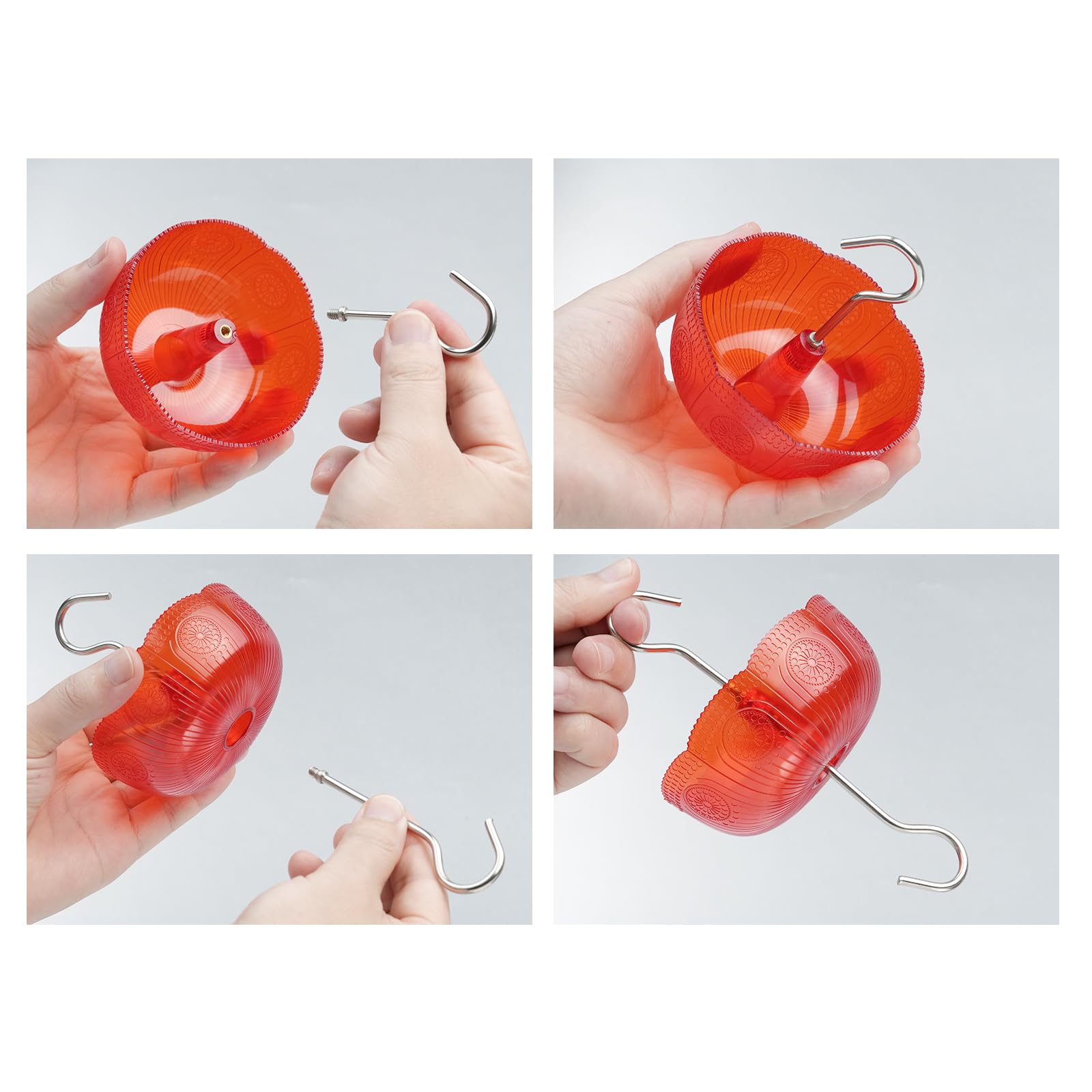 Knowone 4-pack includes moat cups and 8 hooks for easy setup.
