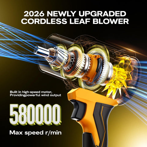 KNSKNS cordless leaf blower with batteries showcases portable power on demand.