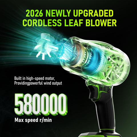 KNSKNS 2800G airflow supports fast outdoor debris removal.