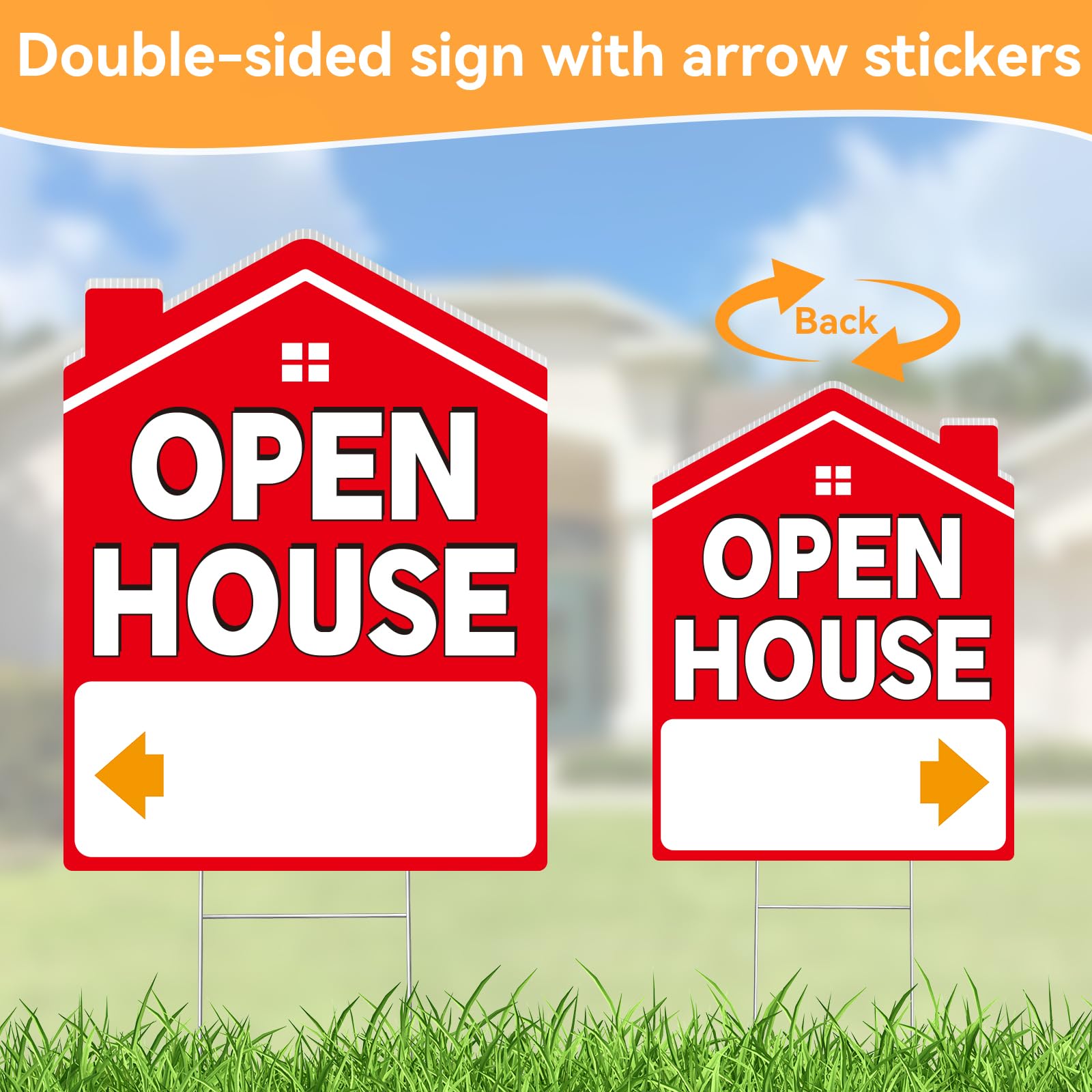 Koalaat directional arrow sign 16x5 front supports easy property navigation