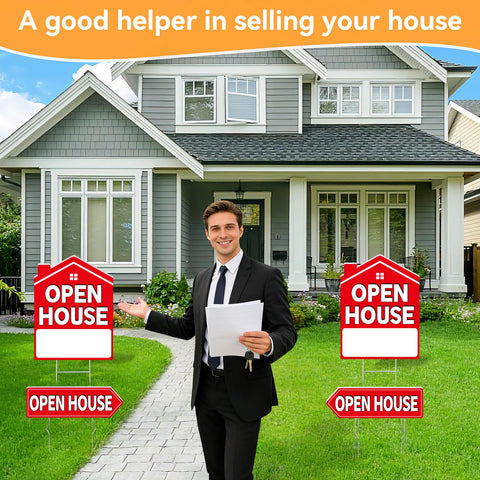 Koalaat double-sided open house sign enhances visibility from every approach