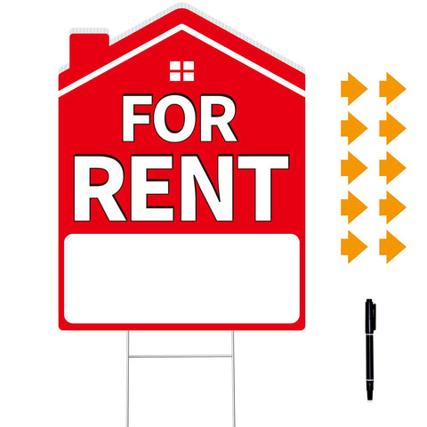 Koalaat For Rent Sign 13x17 in red and white, highly visible for quick potential tenant contacts