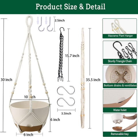 Koalaime hanging planter reservoir design provides steady moisture
