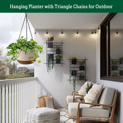 Koalaime hanging planter with metal hook and macrame hanger options