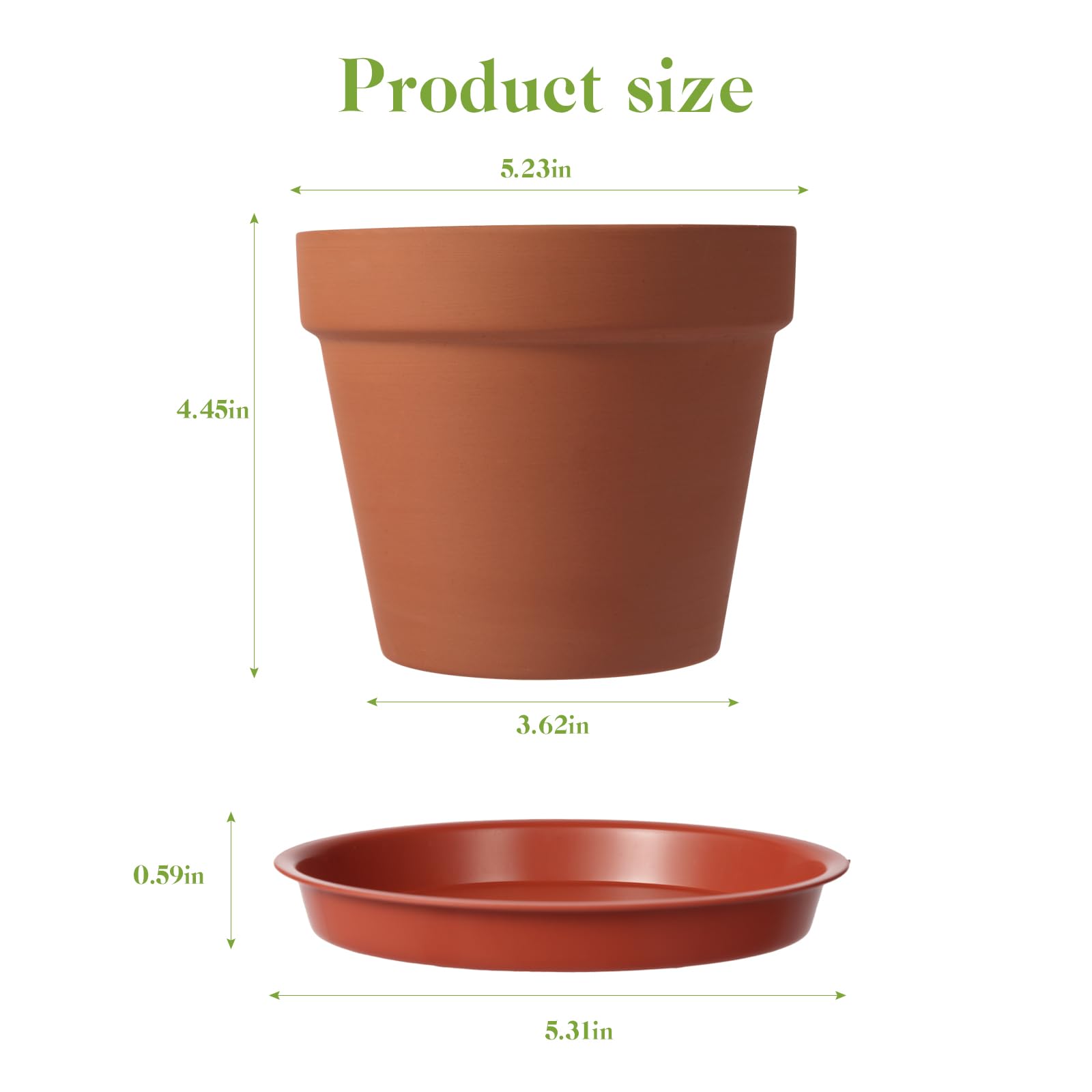 KOAMLY plates and pots set with saucers for neat windowsill displays