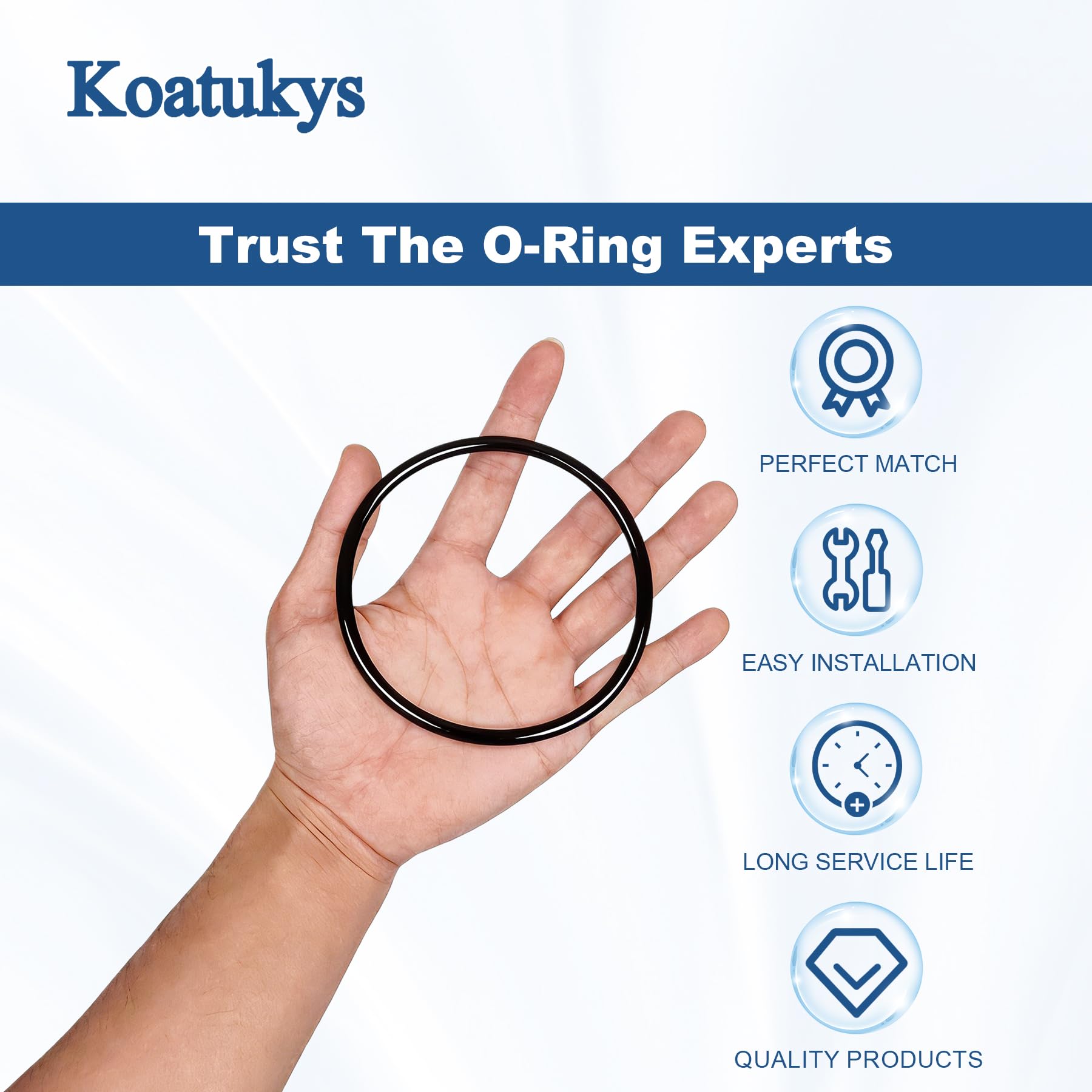 Koatukys o-ring reduces air suction and maintains steady water flow.