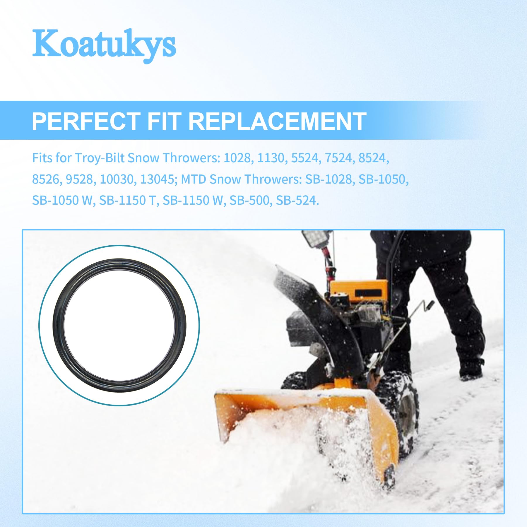 Koatukys friction wheel for Craftsman Select snow blowers, helps maintain reliable balance during use