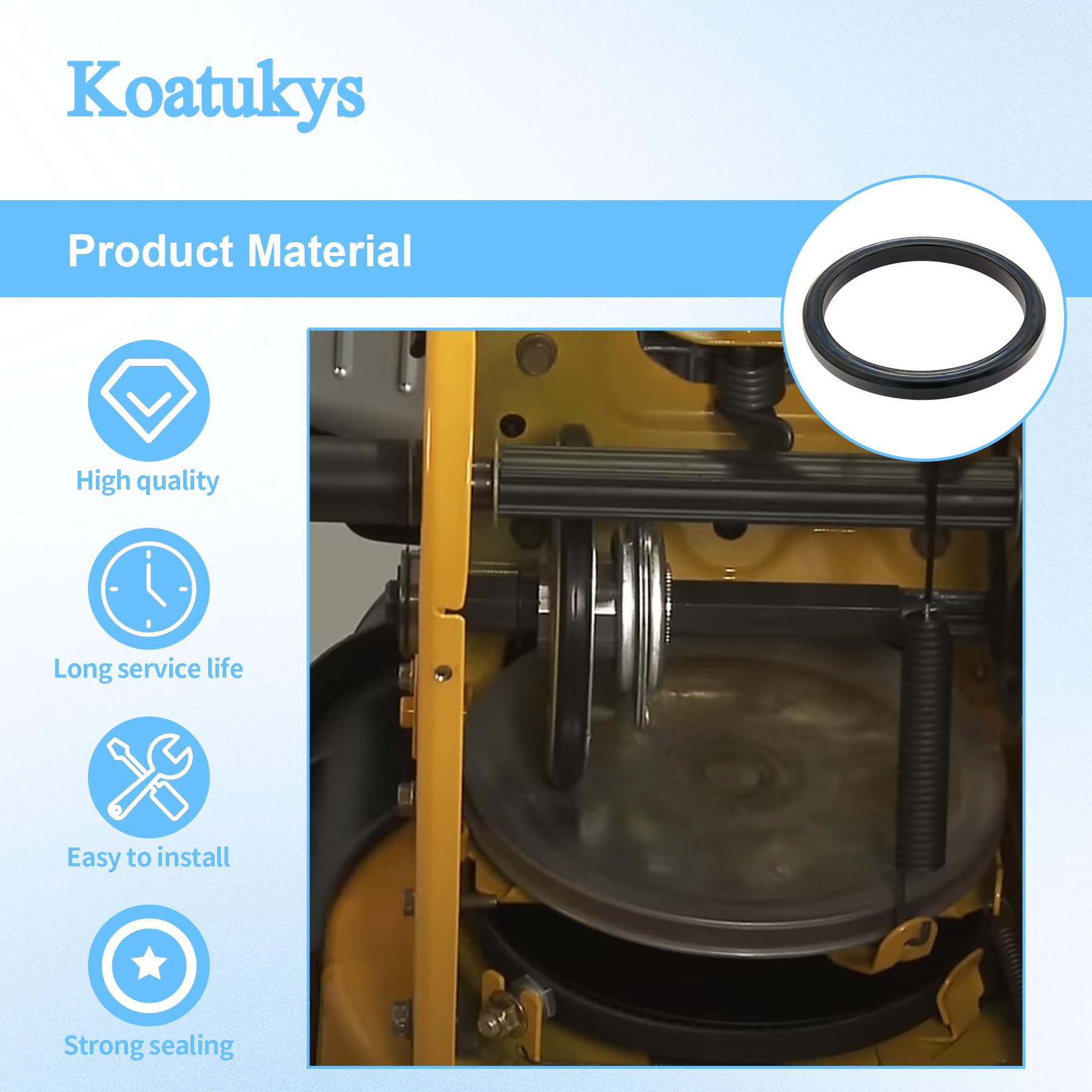 Koatukys friction wheel compatible with Troy-Bilt Arctic Storm models for smoother engagement