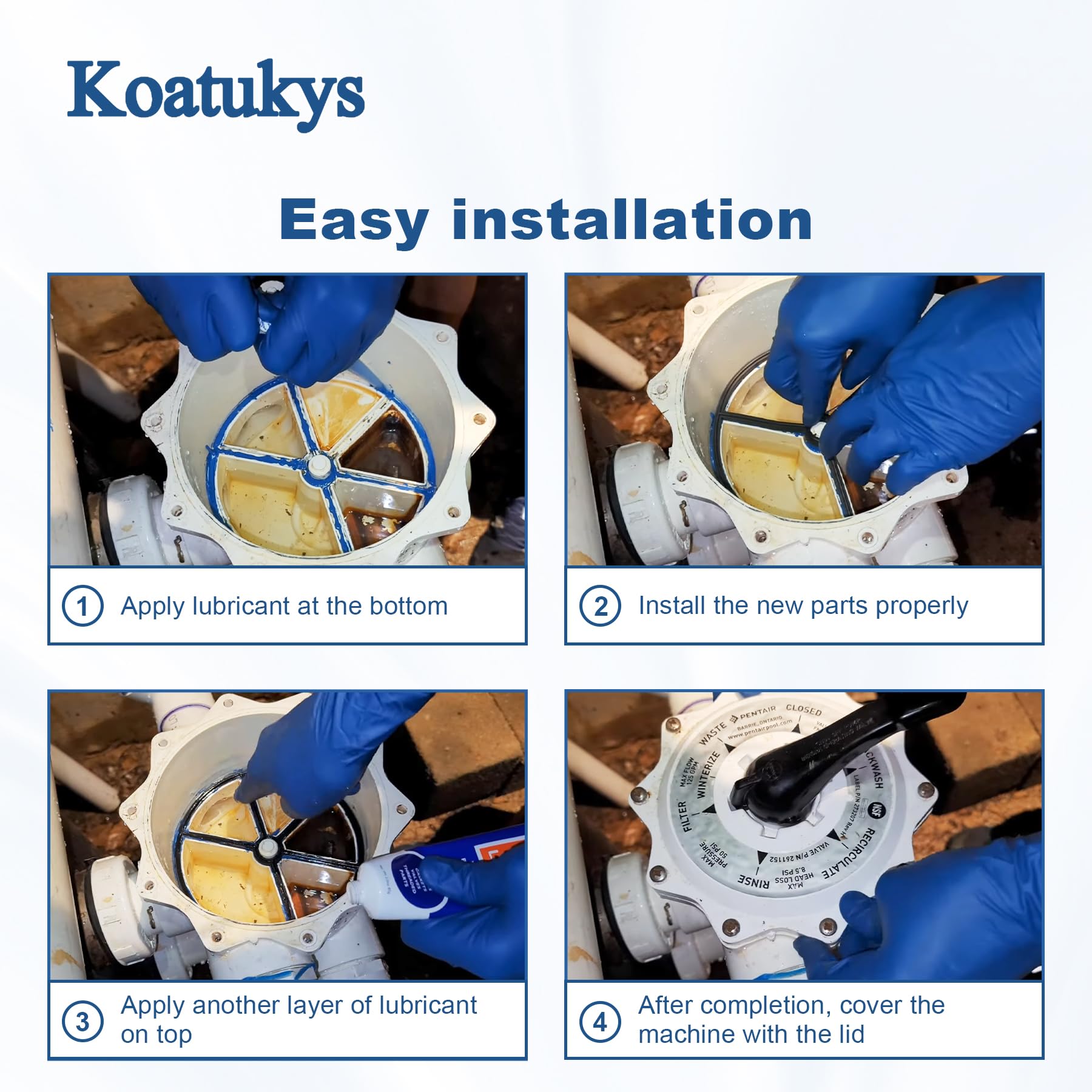Koatukys gasket close-up emphasizing flexible rubber for anti-leak performance.